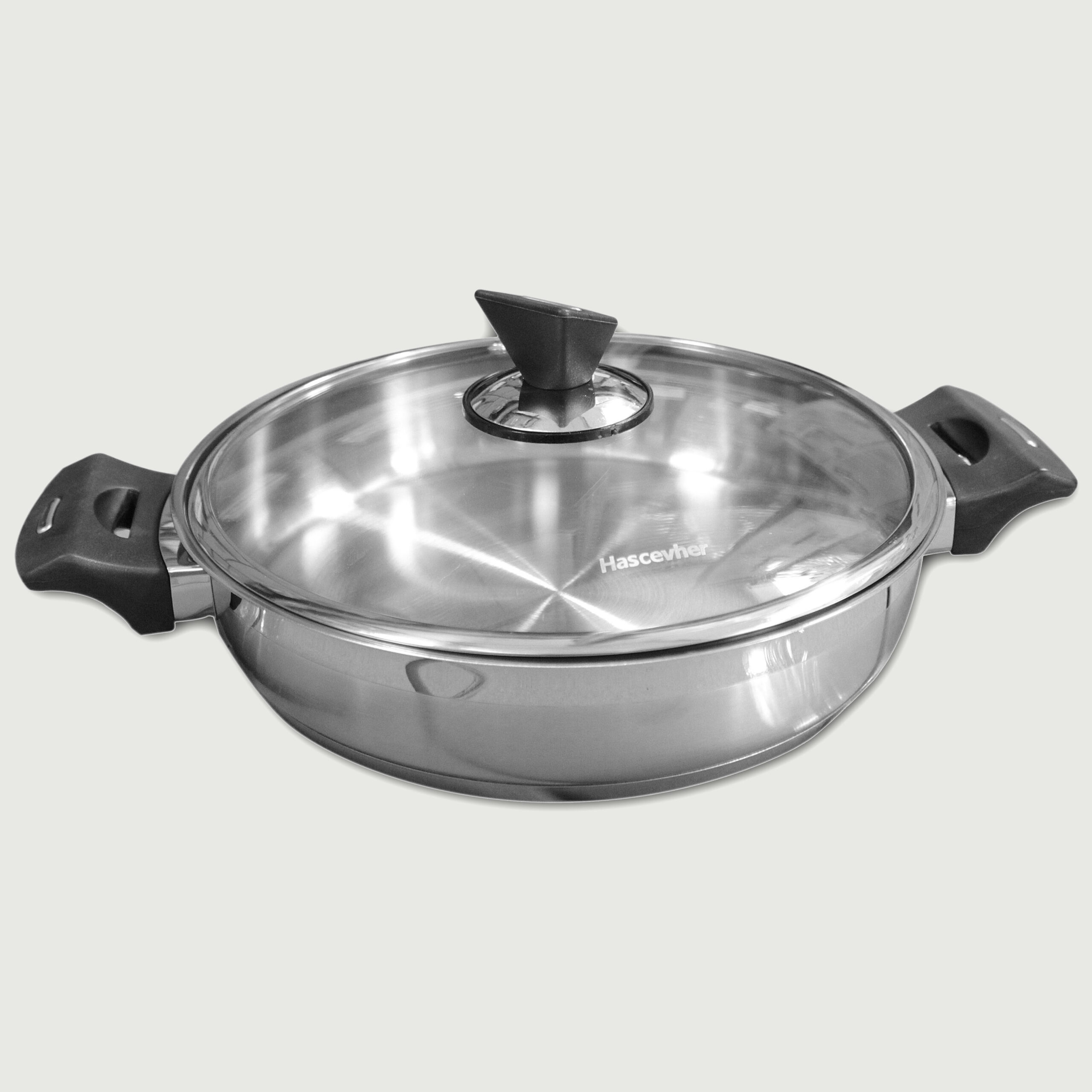 TEGAME IN ACCIAIO CON COPERCHIO VETRO