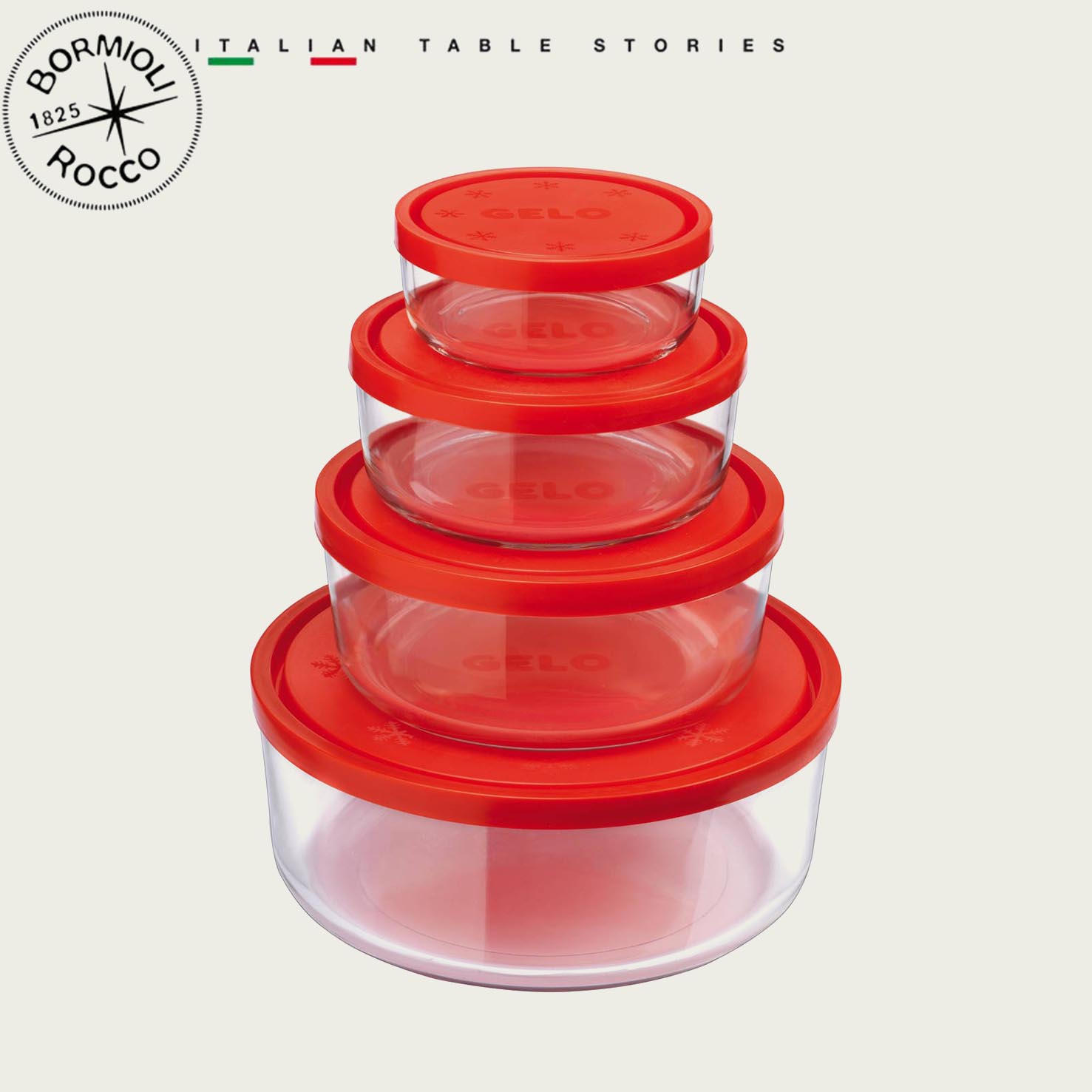 SET 4 CONTENITORI IN VETRO GELOBOX