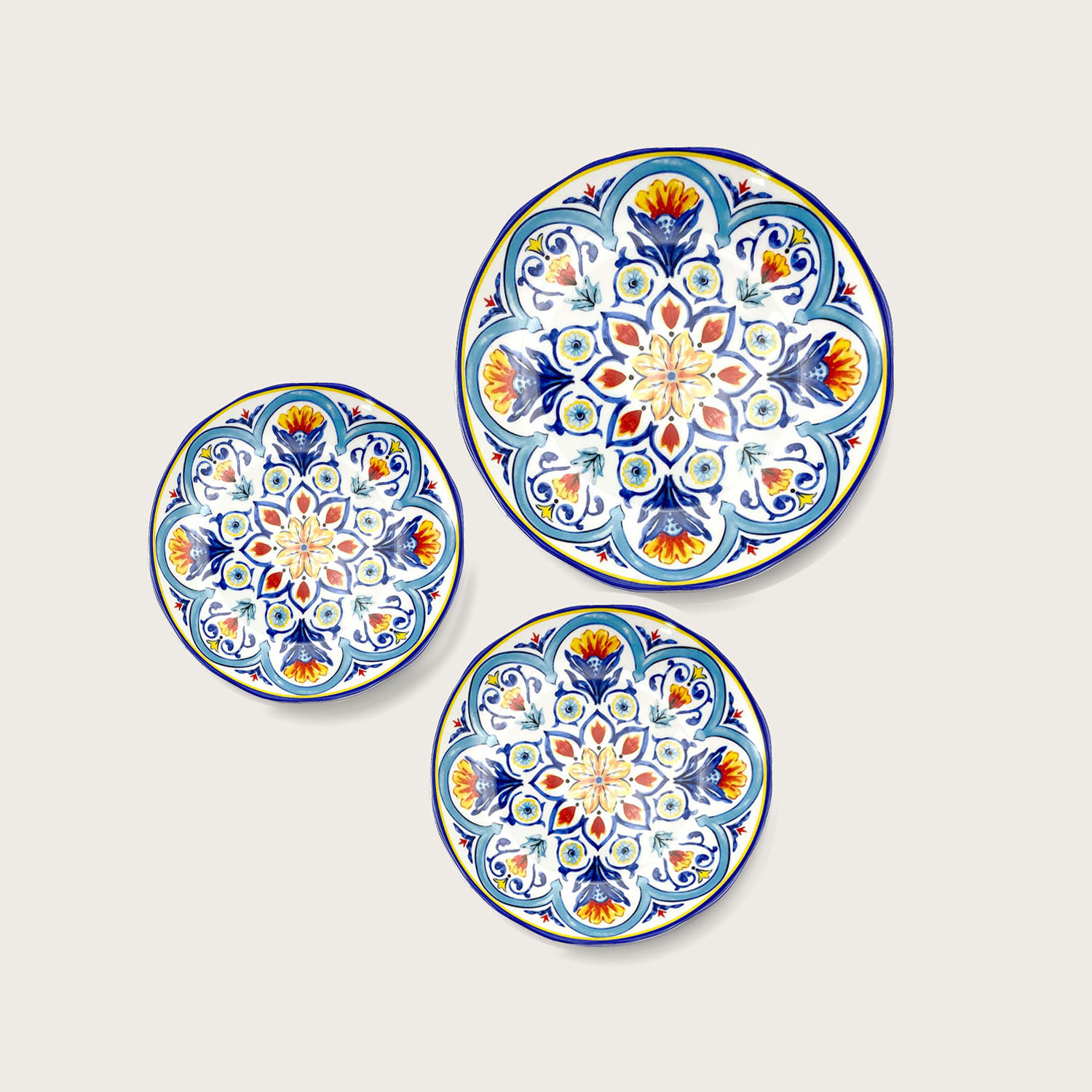 PIATTO IN MELAMINA DECORO CAPRI