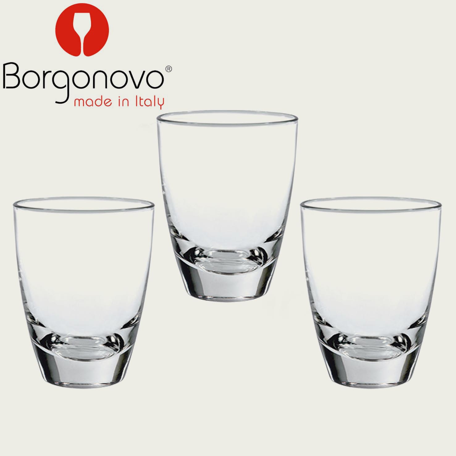 SET 3 BICCHIERI BORGONOVO ALPI 29CL
