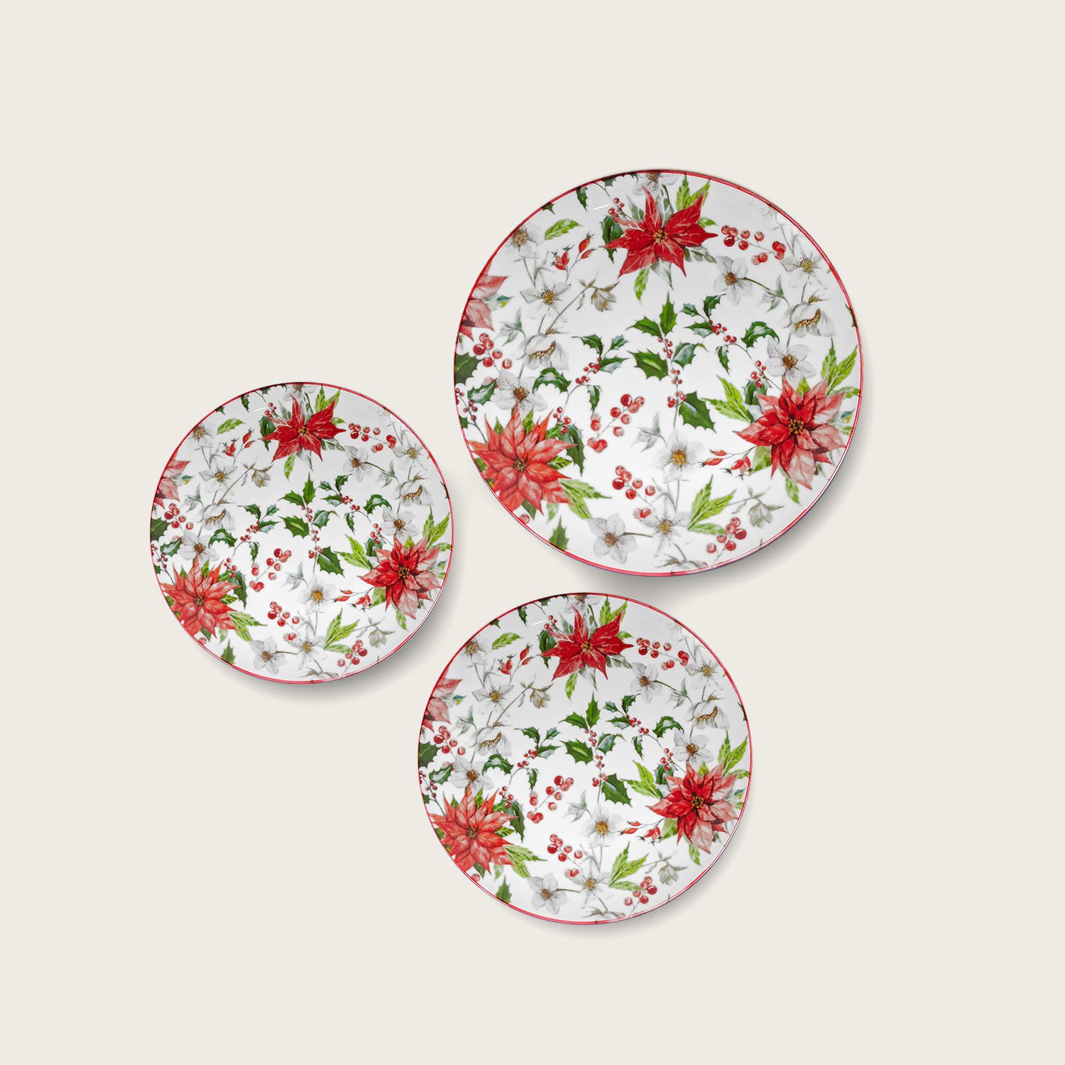 Set 18 piatti stella di natale