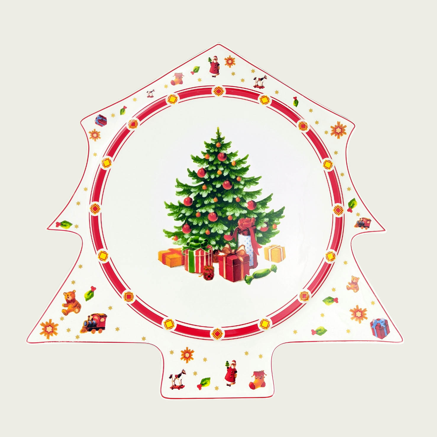 Piatto portata christmas tree in porcellana