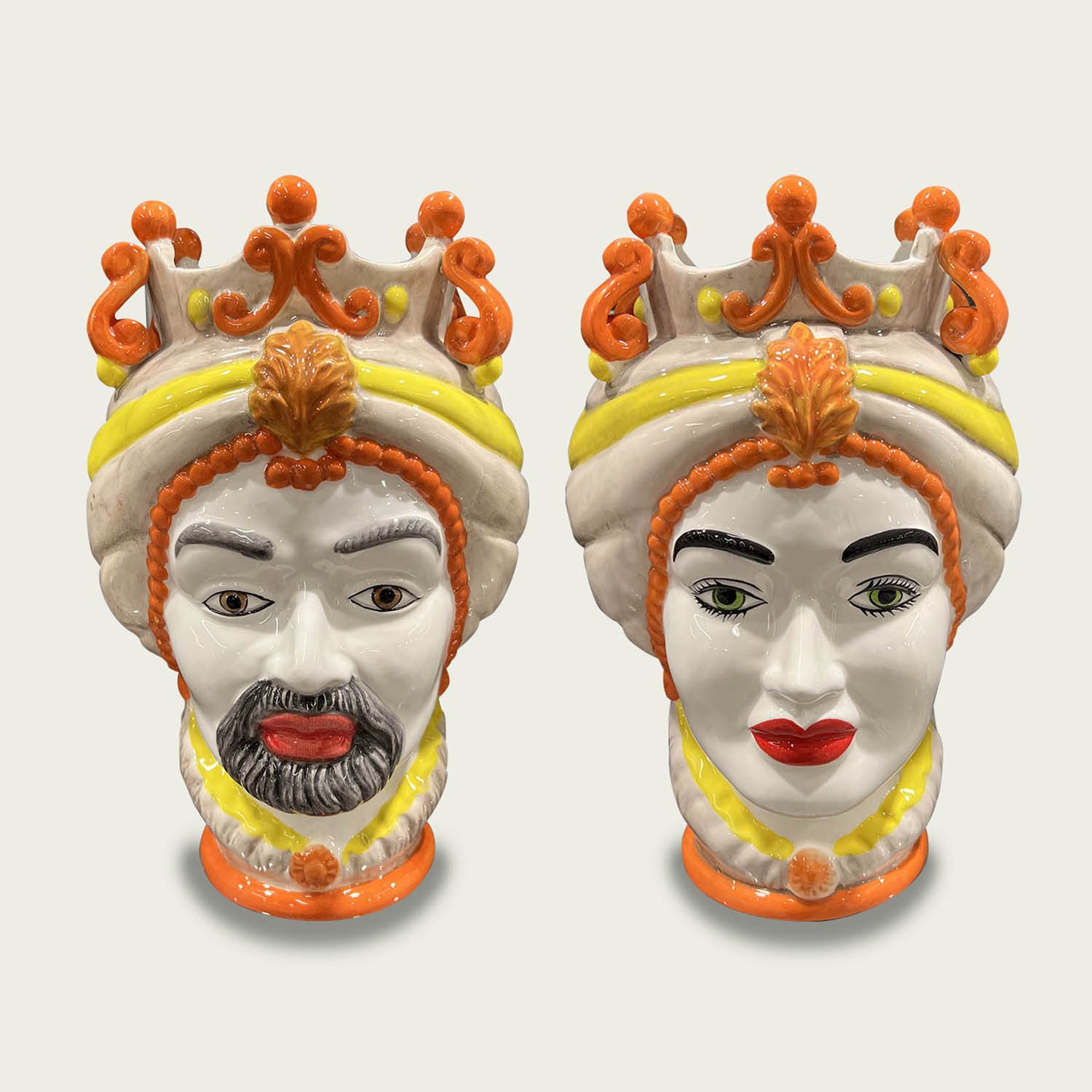 LAMPADA TESTA DI MORO GIALLO ARANCIO