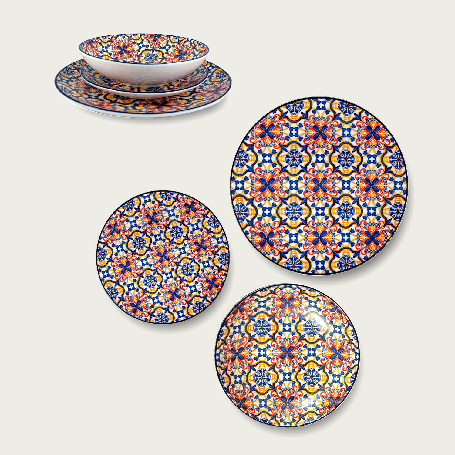 Piatto Decoro Rabat II In Porcellana