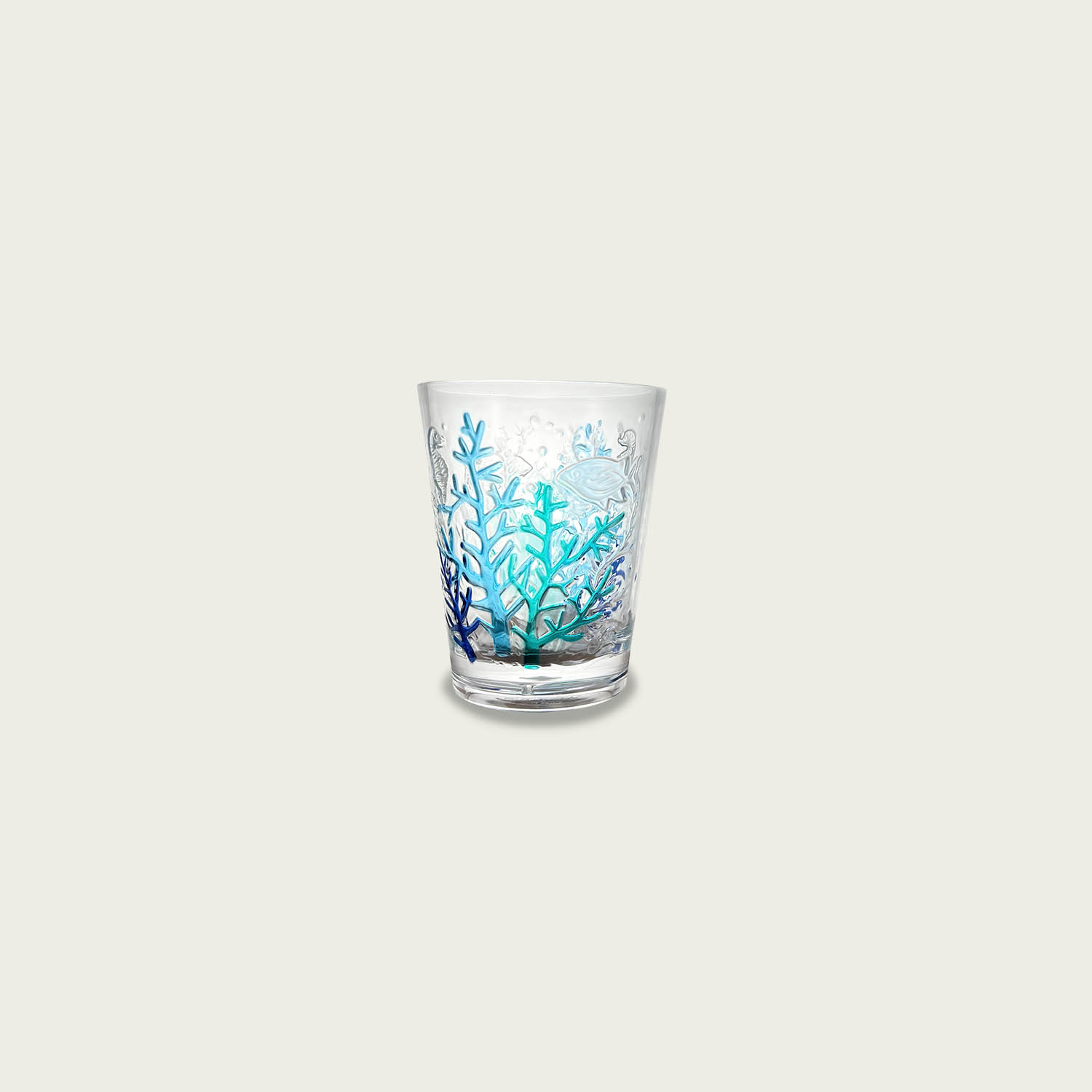 TUMBLER BLU CORAL BASSO IN PLASTICA ACRILICA