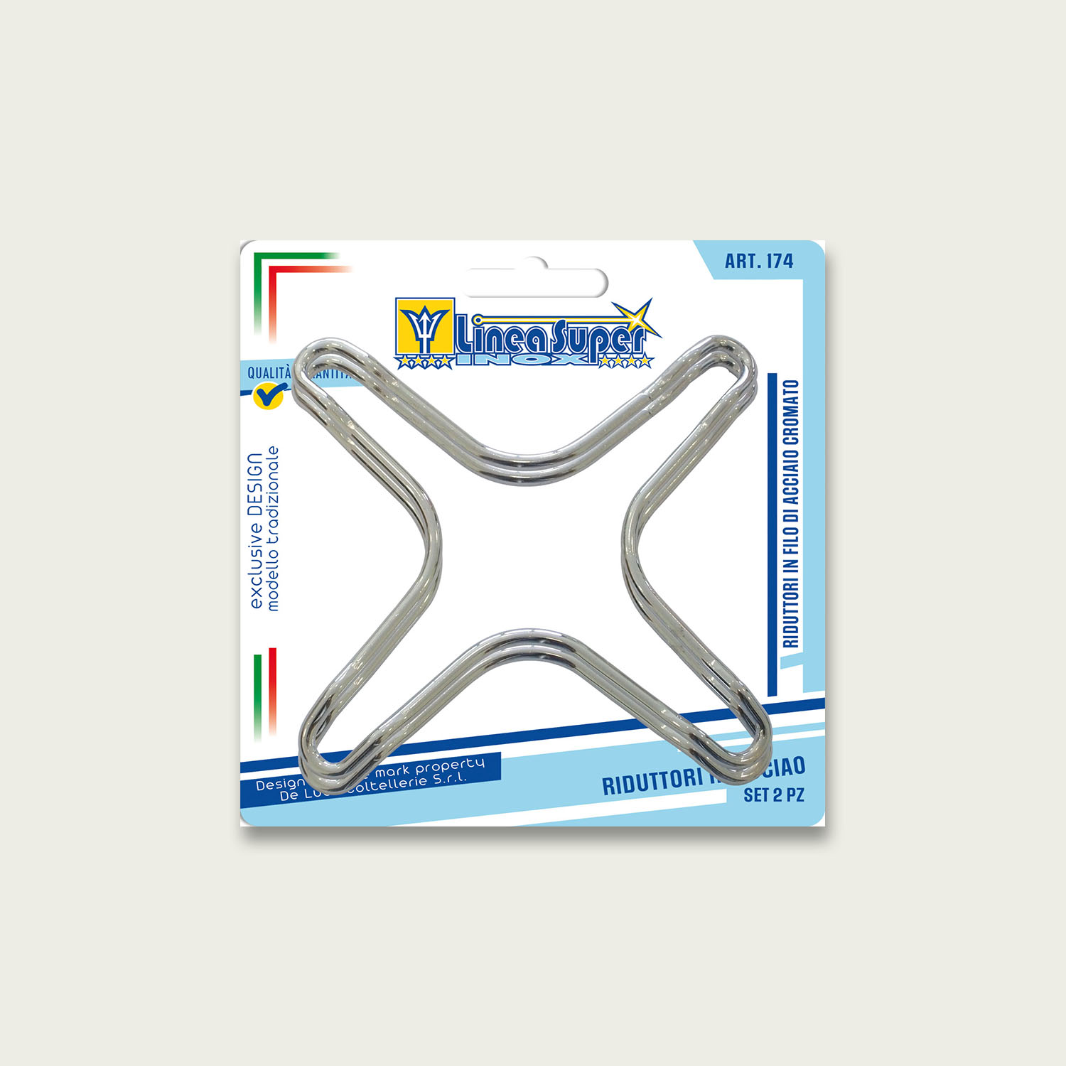 SET 2 RIDUTTORI PER FORNELLO IN ACCIAIO