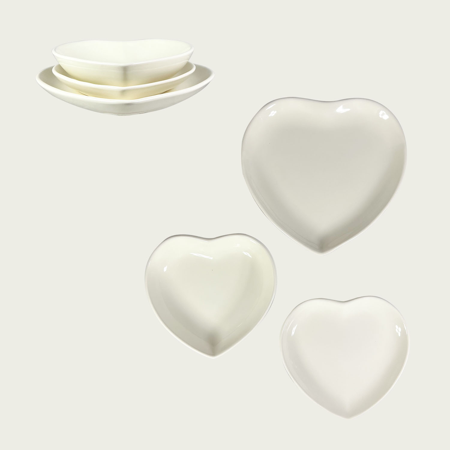 PIATTO FORMA CUORE CREMA