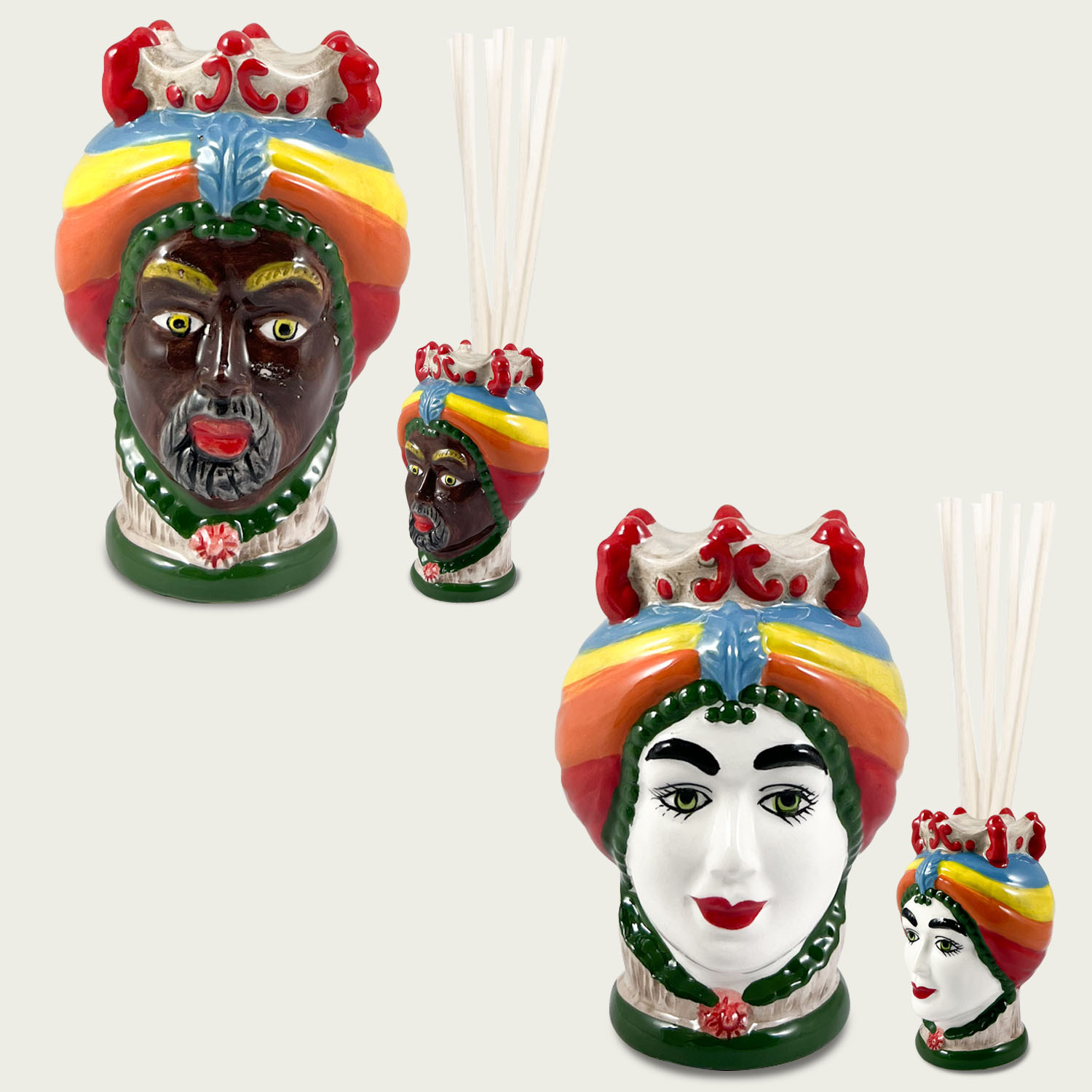 DIFFUSORE DI FRAGRANZA CON BASTONCINI TESTA DI MORO