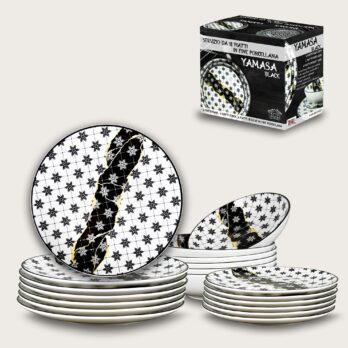 Set 18 Piatti Tokyo Blu