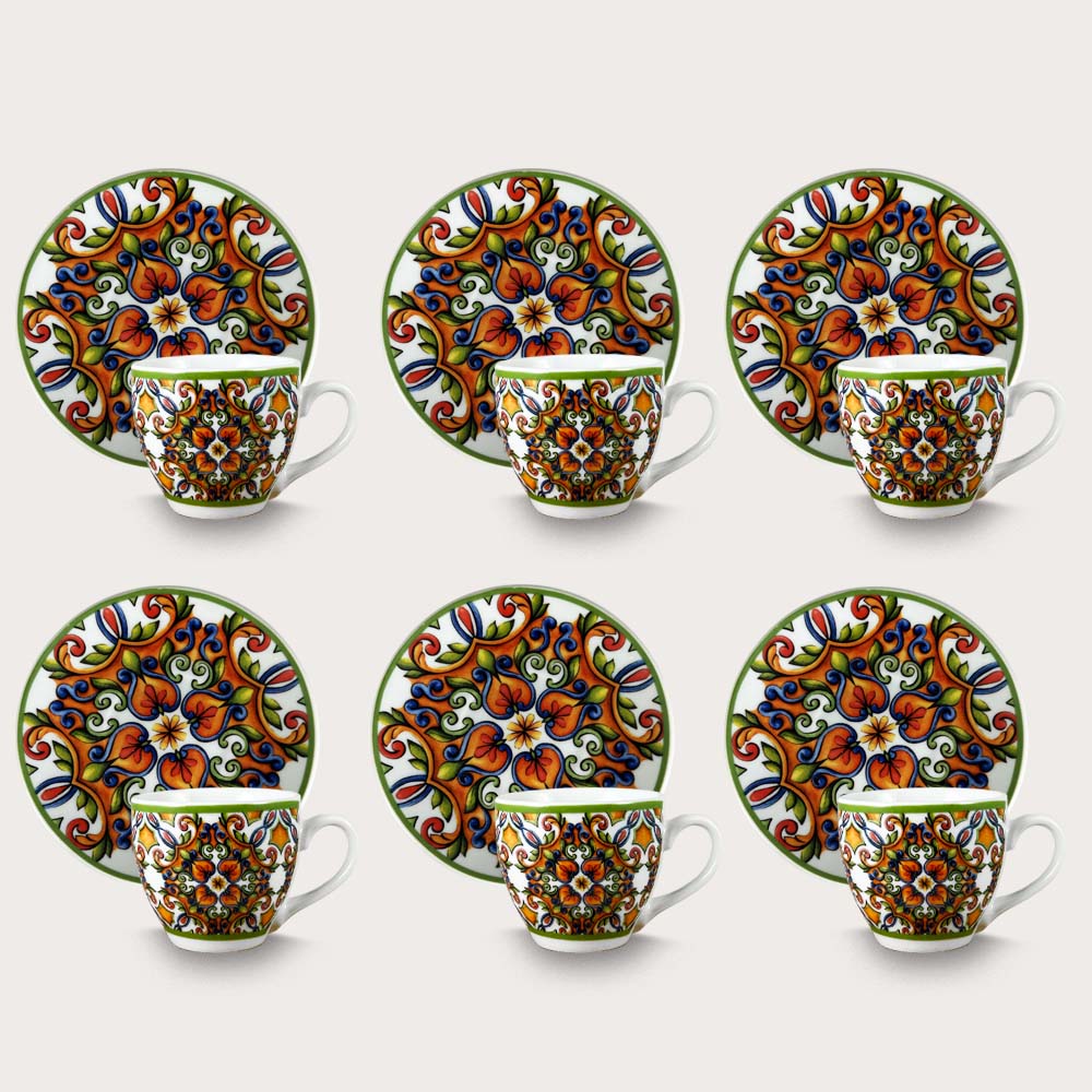 Set 6 Tazze Da Caffè Con Piatto Favignana