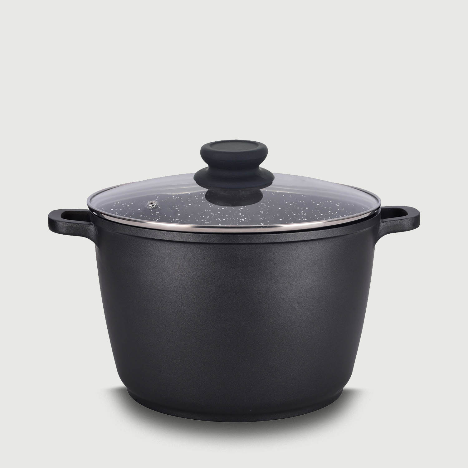 Vulcania Pentola In Alluminio Pressofuso Con Coperchio In Vetro Temperato