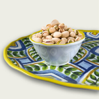 Set Aperitivo - Vassoio Ovale Con 6 Ciotole In Melamina Decoro Otranto