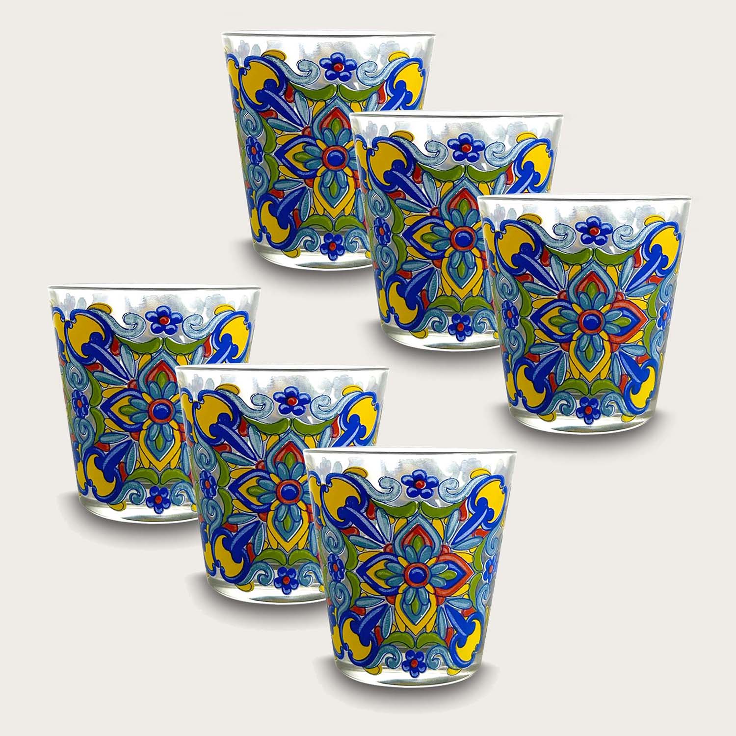 Set 6 Bicchieri Lipari In Vetro 270 ml